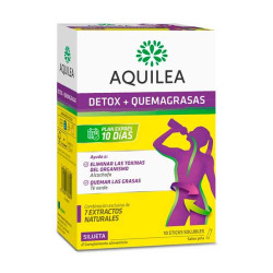 Imagen AQUILEA DETOX + QUEMAGRASAS FORTE 10 STICKS