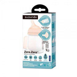 Imagen SUAVINEX BIBERON ZERO ZERO TETINA FLUJO ADAPTABLE 180 ML