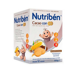 Imagen NUTRIBEN PAPILLA CACAO GALLETA MARIA 500 G