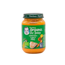 Imagen GERBER ORGANIC ZANAHORIA TOMATE PAVO TARRITO 190 G