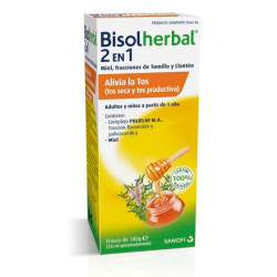 Imagen BISOLHERBAL 2 EN 1 MALVAVISCO, TOMILLO Y LLANTEN SIN AZUCAR 120 ML