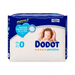 Imagen DODOT SENSITIVE TALLA 0 RECIEN NACIDO 3KG 24 U